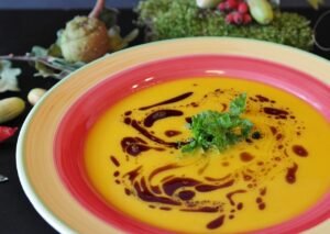 pumpkin soup, soup, food