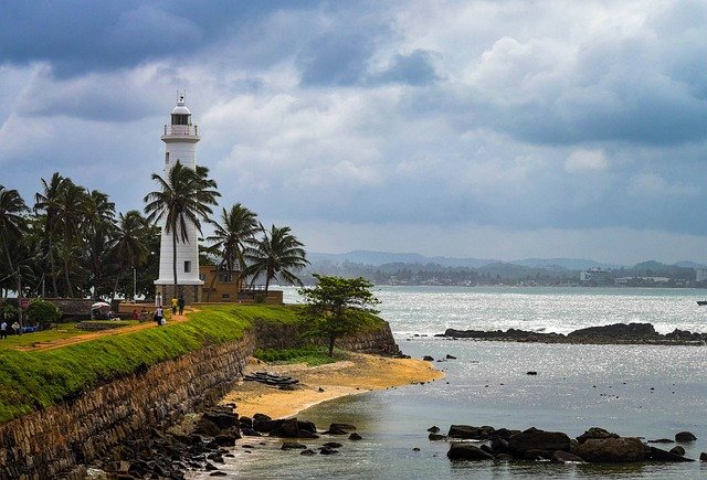 galle, fort, ocean