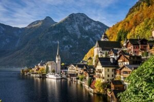 hallstatt, lake, village