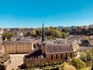 Aerial View of the St John Church in Luxembourg