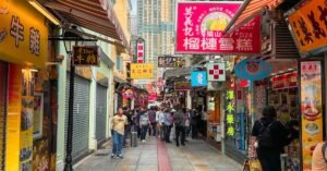 Alley with Stores in Macao