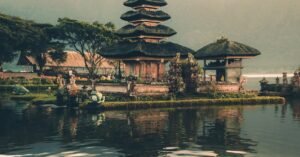 Pagoda Beside Body Of Water