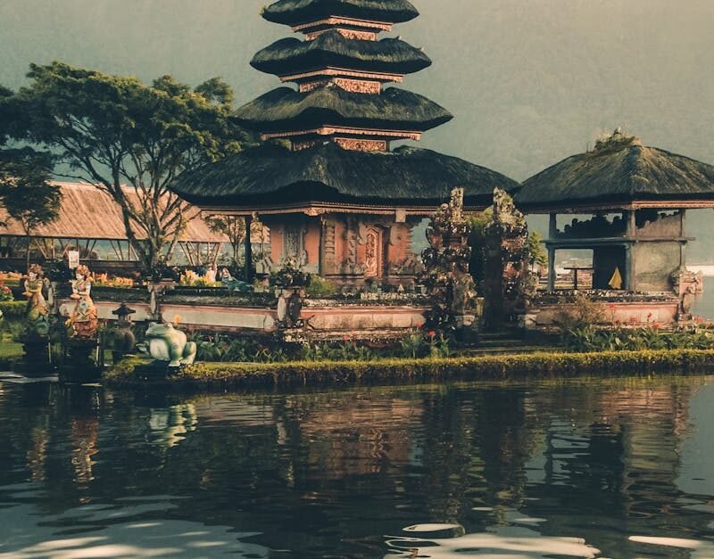 Pagoda Beside Body Of Water