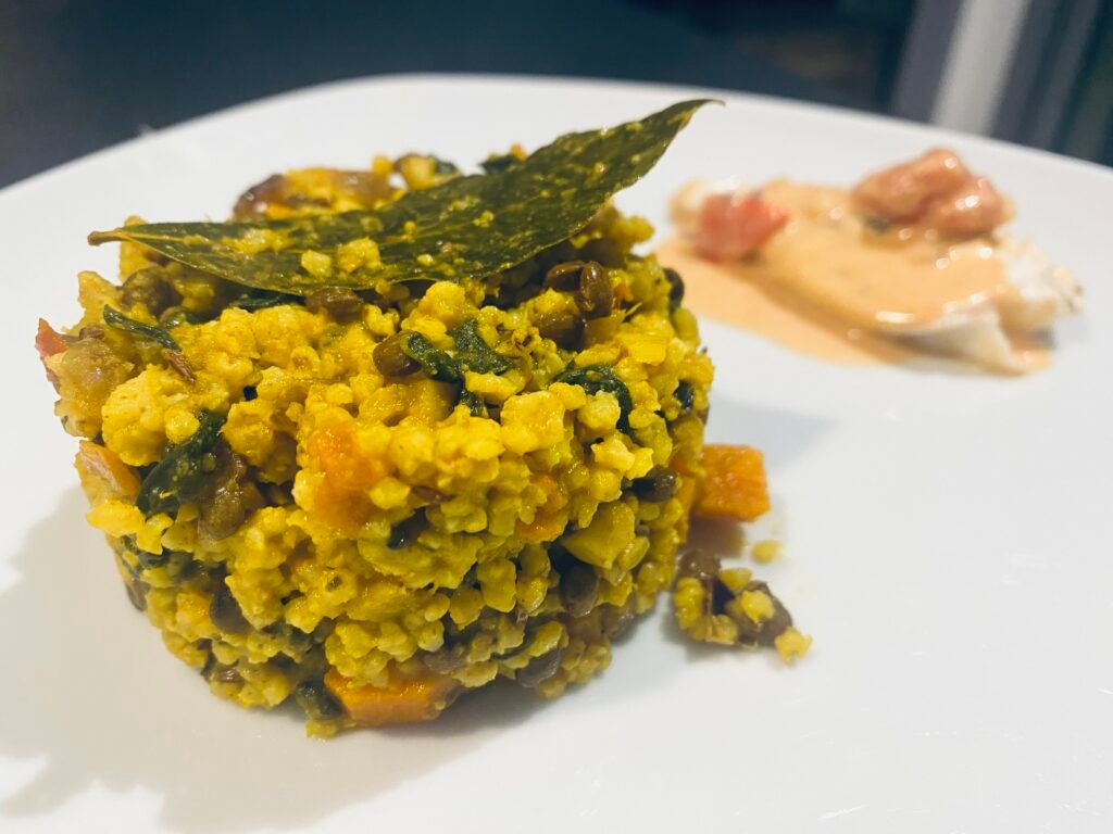 Khichdi de mijo indio sin gluten