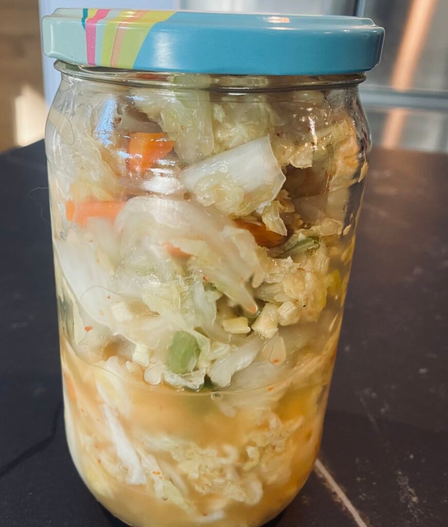 Korean kimchi, gluten-free fermented cabbage