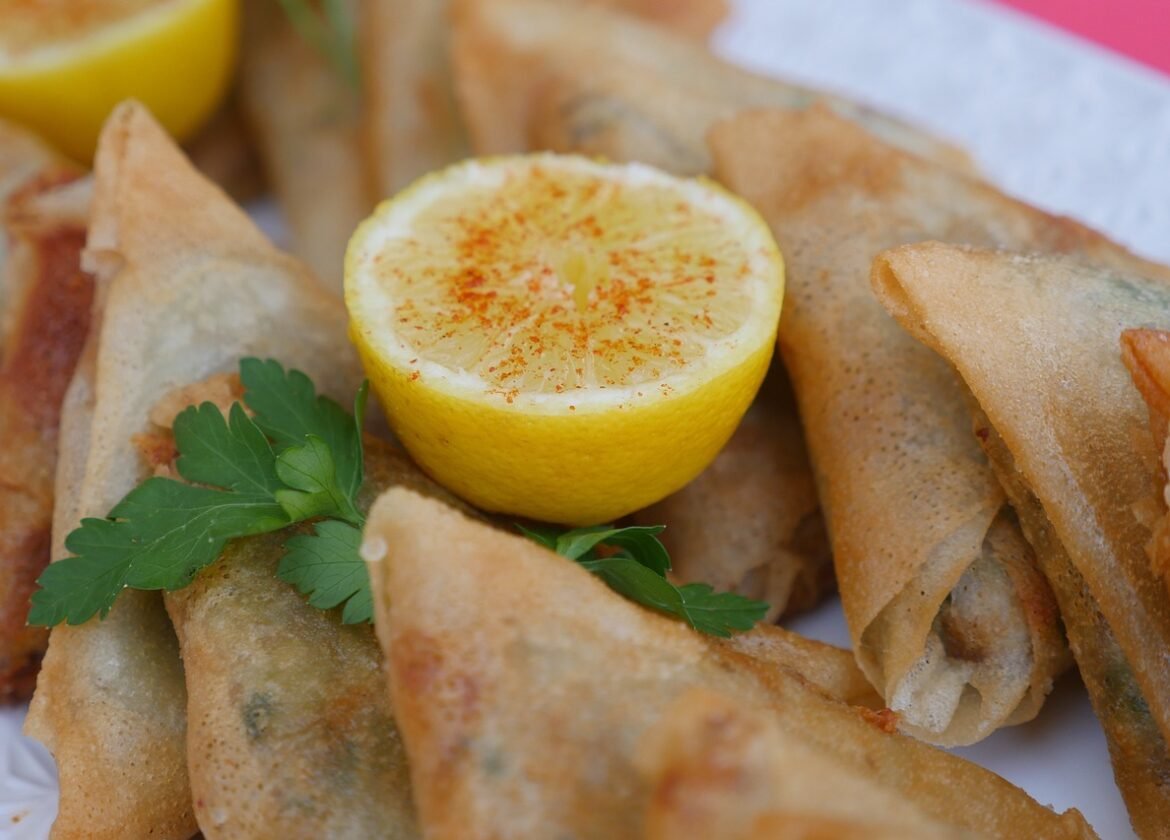 samosa, food, oriental