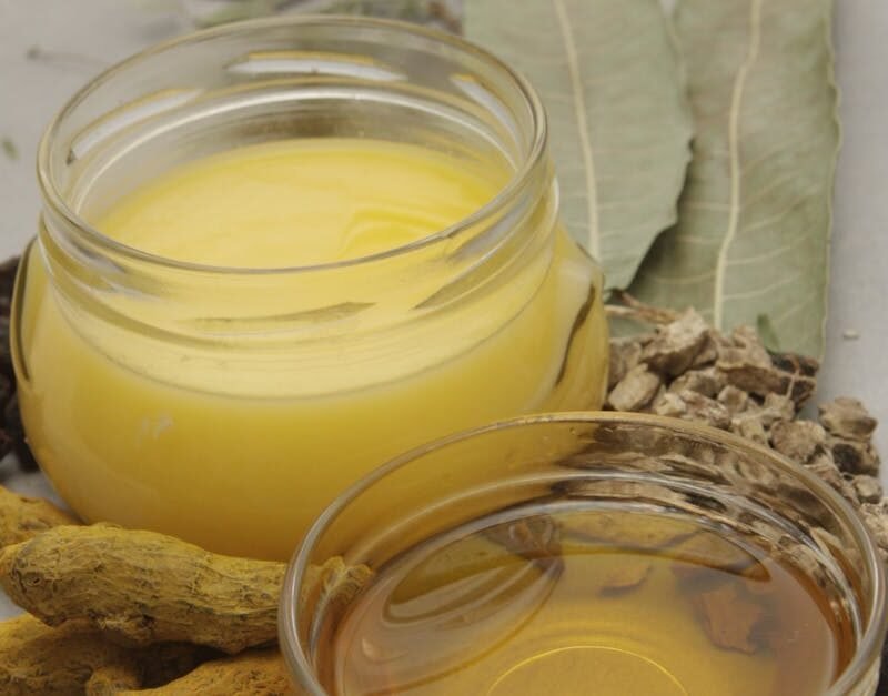 Bowls with Liquid and Food Ingredients