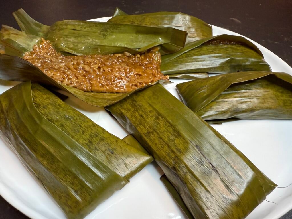 Suman, sticky rice with coconut milk from the Philippines