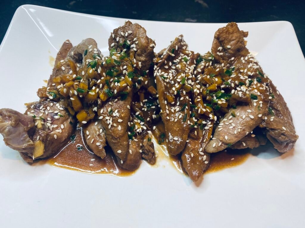 Duck breasts with honey and ginger