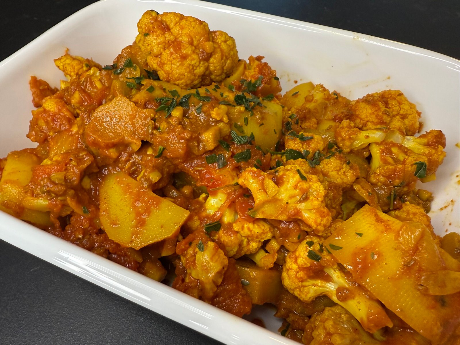 Aloo Gobi, curry de chou-fleur sans gluten, Inde