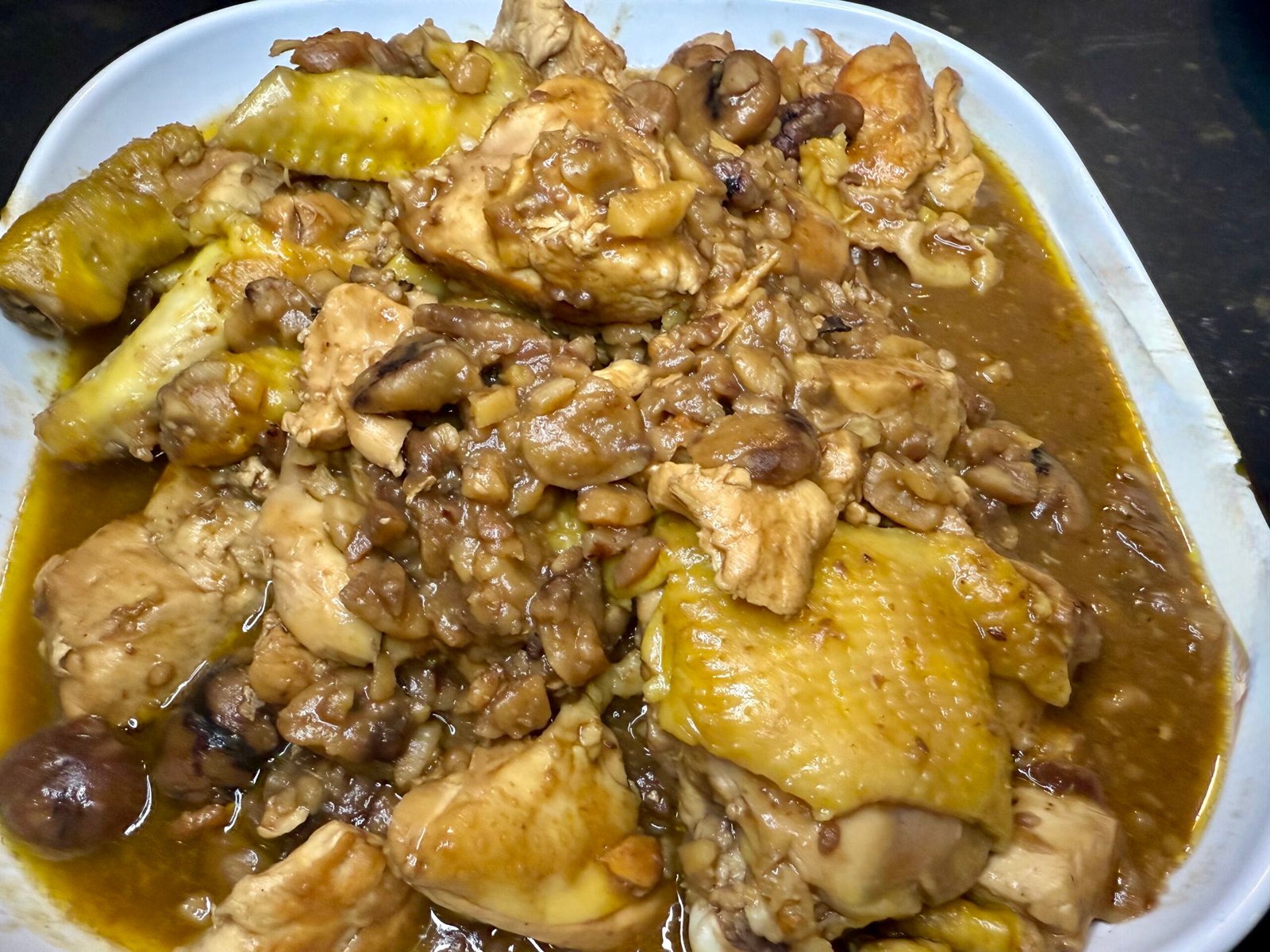 Poulet aux marrons sans gluten, Chine