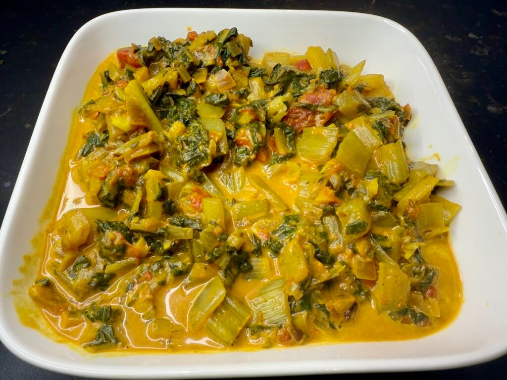 Indian Saag with chard, vegetarian and gluten -free