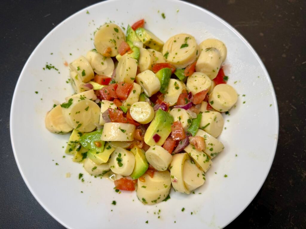 Salade brésilienne aux coeurs de palmier.