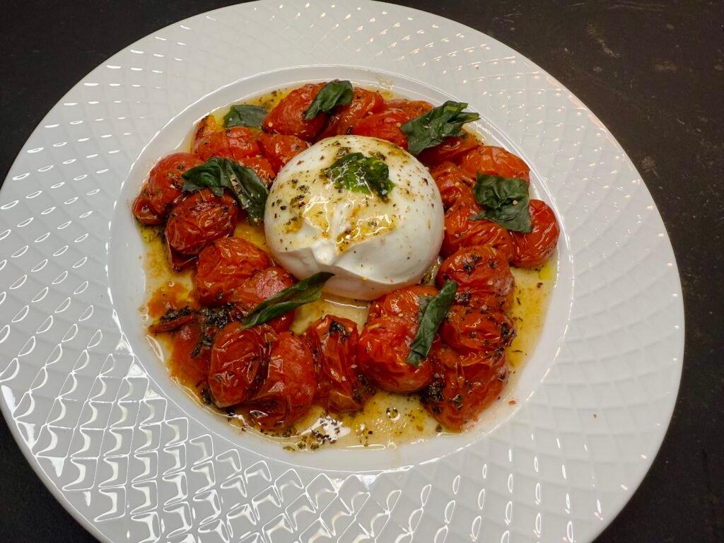 Burrata et tomates cerises rôties, Italie