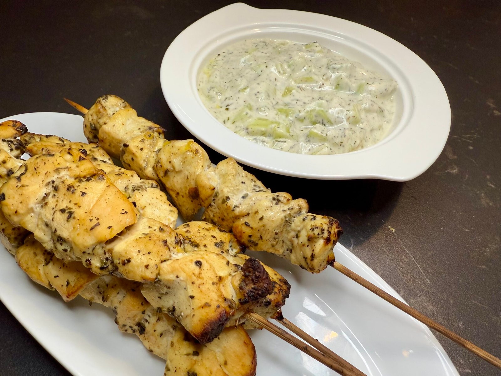 Brochettes grecques de poulet (Souvlaki)