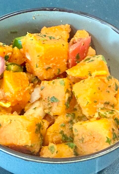 salade de patates douces épicées, Inde