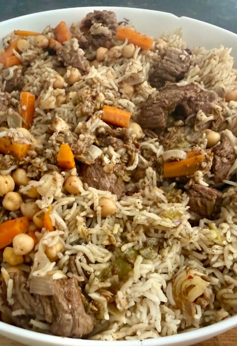 Plov ouzbek, riz pilaf national