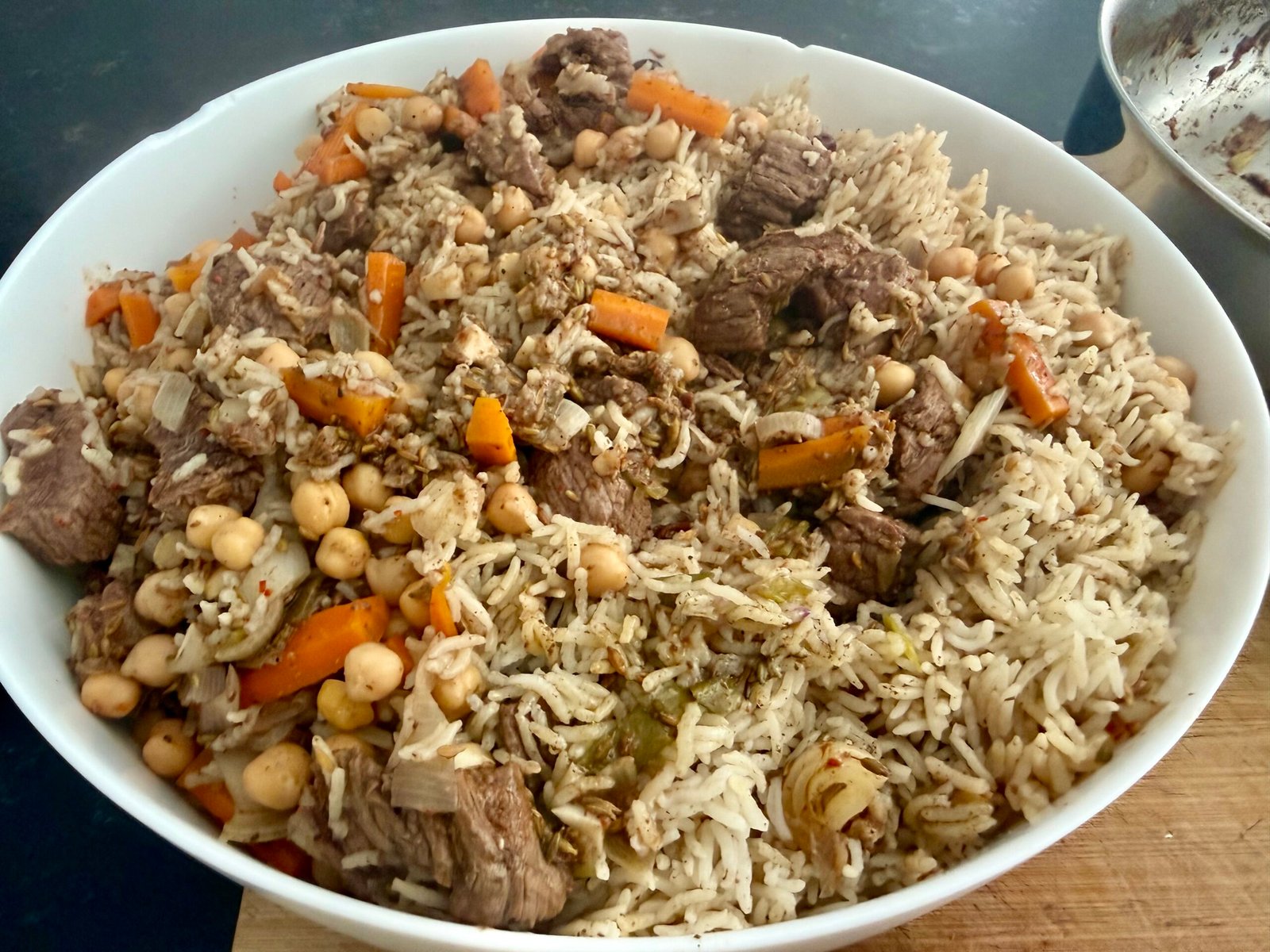 Uzbek plov, national rice pilaf