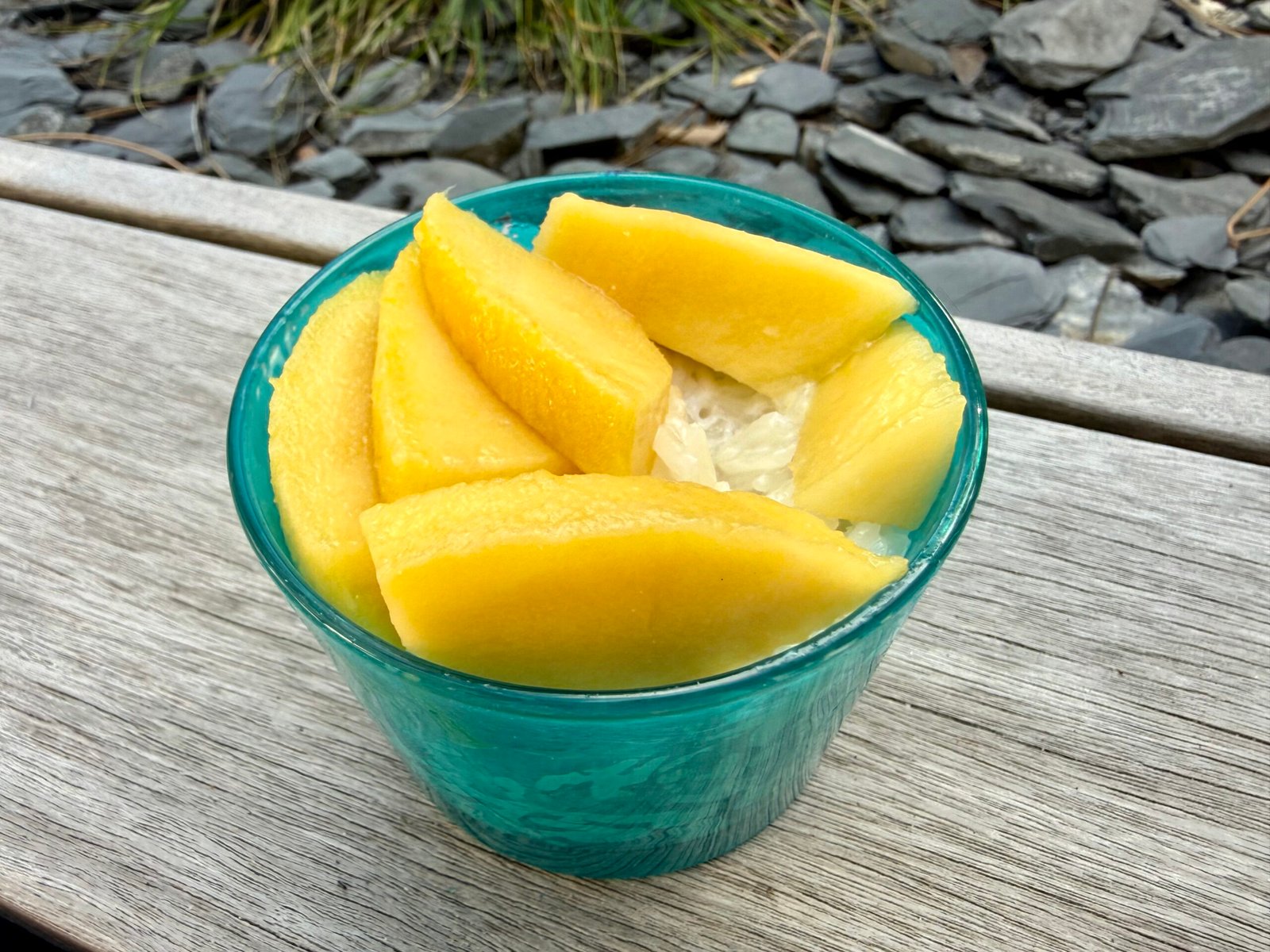riz gluant à la mangue